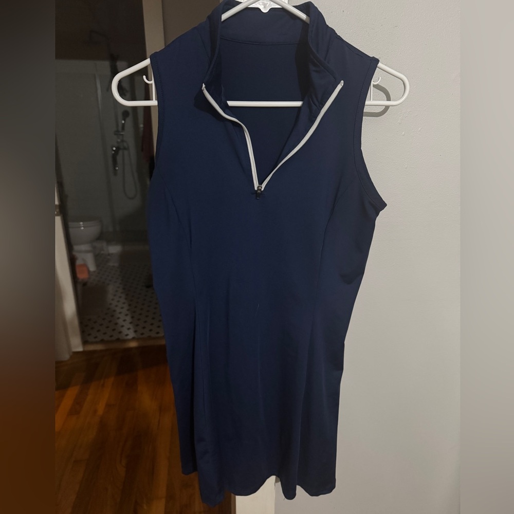 Navy Blue Sleeveless Dress